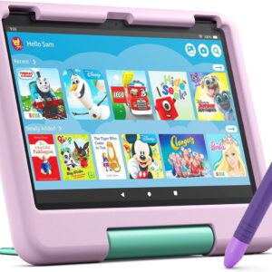 Amazon Fire HD 10 Kids tablet + Amazon Kid-Friendly Tablet Stylus with Tether