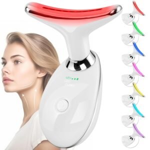 Face Massager,2025 New Upgrade Skin Tightening Anti-Wrinkle Beauty Toning Device,Anti-Aging Neck Eye Massager with 7 Colors 3 Modes,Neck Lifting EMS Massage Face Toning Firming